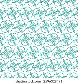  seamless abstract flower pattern design on white  background 