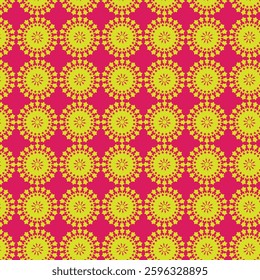 seamless abstract flower pattern design on pink  background 