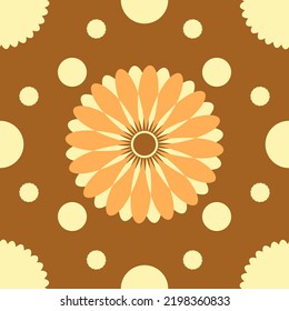 Seamless abstract flower pattern  Geometric floral ornament Graphic pattern Vector illustration