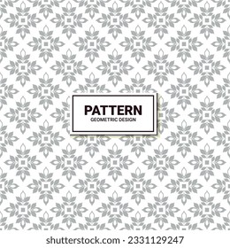 Seamless abstract flower pattern on white background
