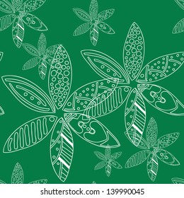 Seamless abstract flower with vintage elements
