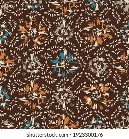 Seamless abstract flowers image pattern.
