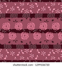 Seamless abstract flowers pattern