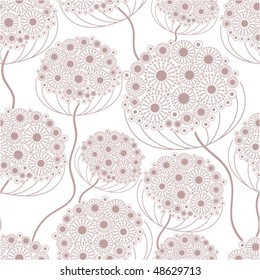 Seamless abstract flowers pattern