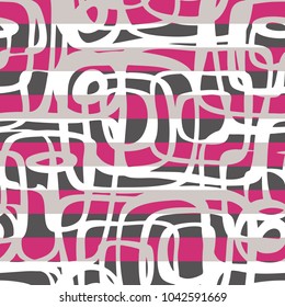 Seamless abstract free flowing line pattern background tile
