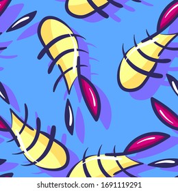 Perros abstractos de mano libre sin inconvenientes. Ilustración vectorial.