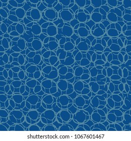 Seamless Abstract Freehand Ring Sketches Background Pattern