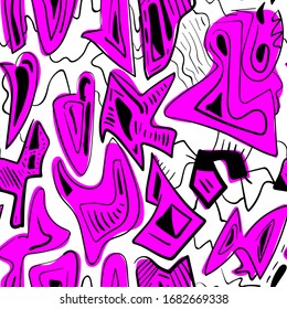Seamless abstract freehand urban pattern.
