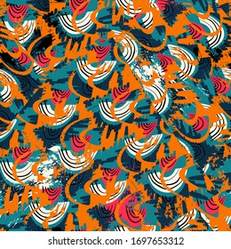 Seamless abstract freehand urban pattern.