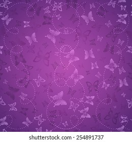 Seamless abstract futuristic pattern with butterflies vector