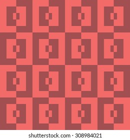 Seamless abstract geomatric pixel red square pattern