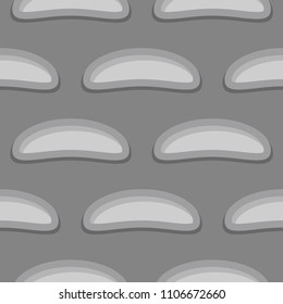 Seamless abstract geometric 3d pattern. Gray background. Vector illustration