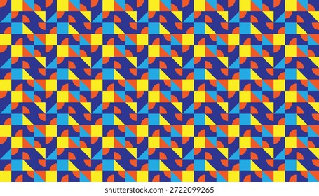 Fondo geométrico abstracto sin fisuras con Formas angulares dinámicas. Patrón repetitivo colorido con formas geométricas modernas