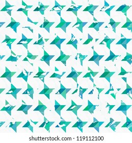Seamless abstract geometric background with grunge effect, vector illustration