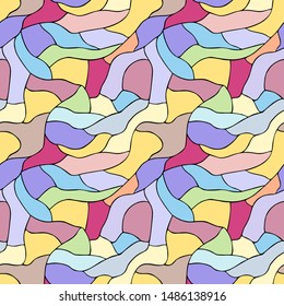 Seamless abstract geometric background, imitation of stained glass. eps10 vector illustration. hand drawing
