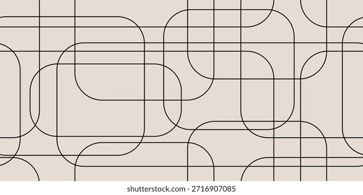 Seamless abstract geometric background. Minimalist vector pattern for professional graphic design, digital wallpapers, and creative fabric printing. Vector illustration