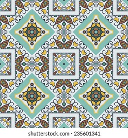 Seamless abstract geometric background. Background with oriental ornaments. Moroccan style.