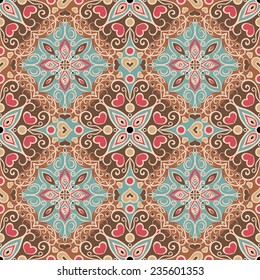 Seamless abstract geometric background. Background with oriental ornaments. Moroccan style.
