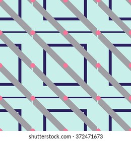 Seamless abstract geometric background pattern in vector. Fashion wallpaper print design. Pop art .