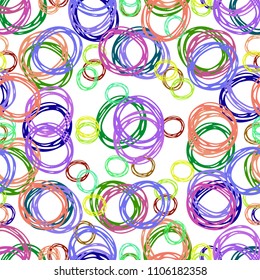 Seamless abstract geometric background with shape of circles, bubbles pattern