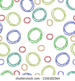 Seamless abstract geometric background with shape of circles, bubbles pattern