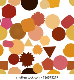 Seamless abstract geometric background with shape of mixed pattern. Vector illustration graphic.