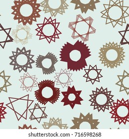 Seamless abstract geometric background with shape of star pattern. Vector illustration graphic.