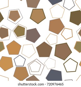 Seamless abstract geometric background with shape of pentagon pattern. Vector illustration graphic.