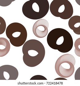 Seamless abstract geometric background with shape of circles or ellipses pattern. Vector illustration graphic.