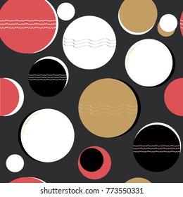 Seamless abstract geometric background with shape of circles, bubbles, sphere or ellipses pattern. Vector illustration graphic. Vintage art