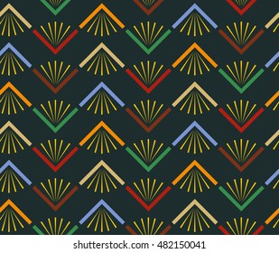 Seamless abstract geometric background, vector pattern