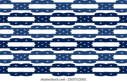 seamless abstract geometric blue strip bubble strip pattern repeat style. replete image design for fabric printing, horizontal row line