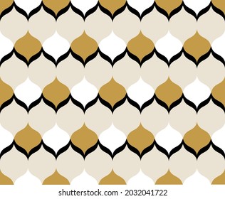 Seamless abstract geometric chain pattern. Vector Illustration.
