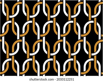 Seamless abstract geometric chain pattern. Vector Illustration.
