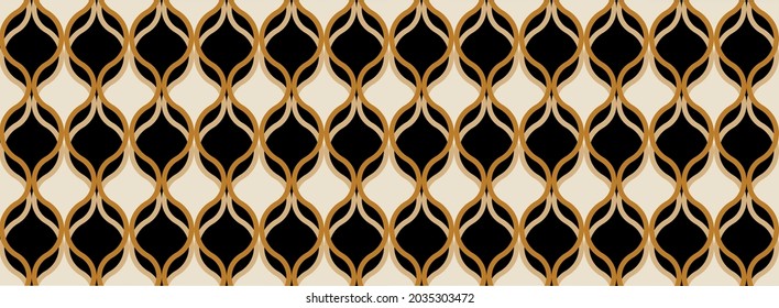 Seamless abstract geometric chain pattern. Vector Illustration.
