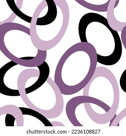 Patrón de cadena geométrica abstracta sin inconvenientes. Ilustración vectorial.
