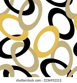 Seamless abstract geometric chain  pattern. Vector Illustration.