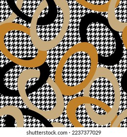 Seamless abstract geometric chain  pattern. Vector Illustration.