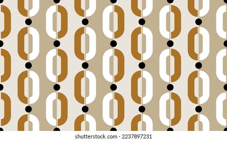 Seamless abstract geometric chain  pattern. Vector Illustration.