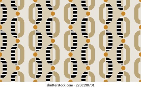 Seamless abstract geometric chain  pattern. Vector Illustration.