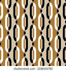 Seamless abstract geometric chain pattern. Vector Illustration.