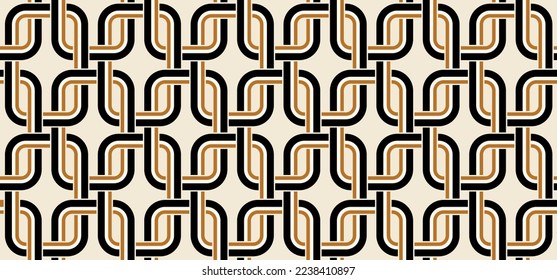 Seamless abstract geometric chain pattern. Vector Illustration.