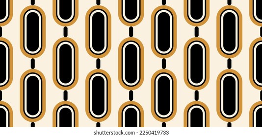 Seamless abstract geometric chain pattern. Vector Illustration