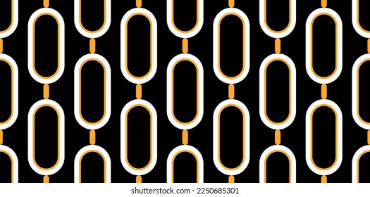 Seamless abstract geometric chain pattern. Vector Illustration