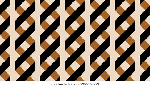 Seamless abstract geometric chain pattern. Vector Illustration.