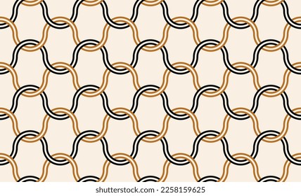 Seamless abstract geometric chain pattern. Vector Illustration.