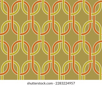 Seamless abstract geometric chain pattern. Vector illustration.
