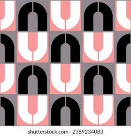 Seamless abstract geometric chain pattern. Vector Illustration.
