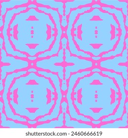 Seamless abstract geometric chain pattern. Vector Illustration.  Hand drawn seamless abstract pattern from tiles.