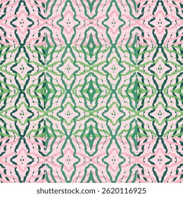 Seamless abstract geometric chain pattern. Vector Illustration. Patchwork tiles. Hexagon pattern